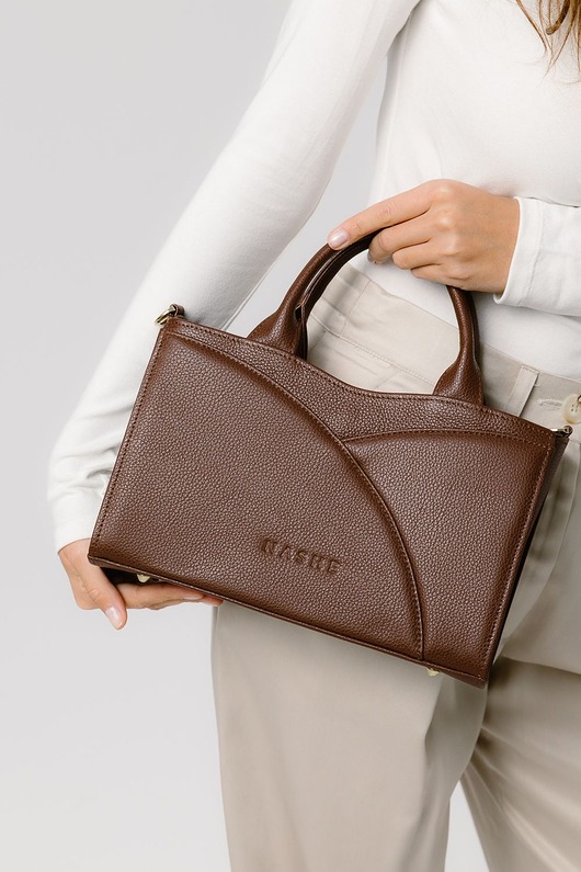torby na ramię Flow bag - skórzana torebka - brąz klasyczny