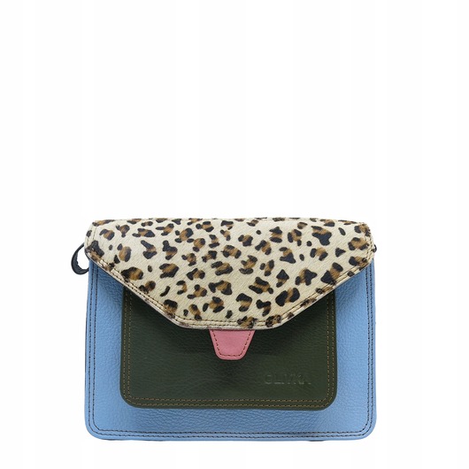 torby na ramię Torebka damska skóra naturalna obrotowa klapka 4w1 unikatowa eko OLIVKA