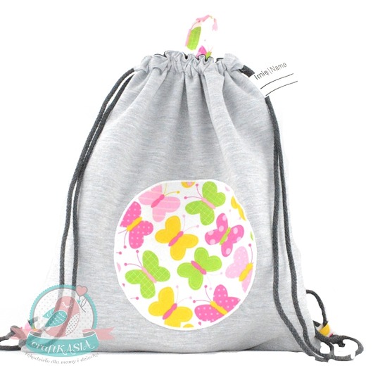 Dresbag- wodoodporny worko-plecak-Motylki craftKASIA