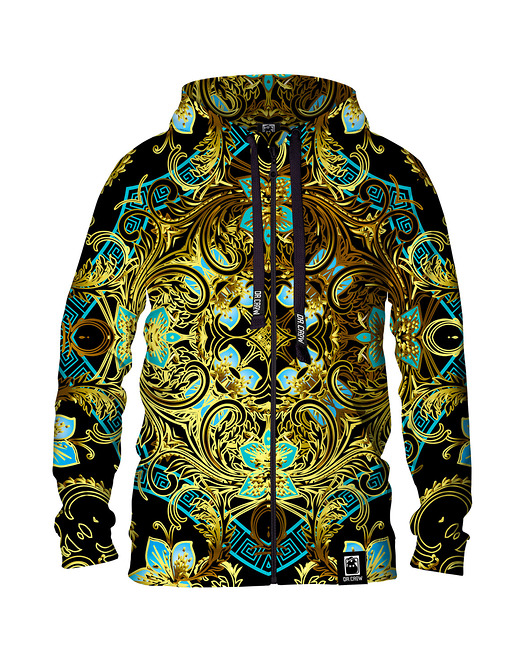 bluza z kapturem damska Damska Bluza Expres Zamek DR.CROW Golden Damascus