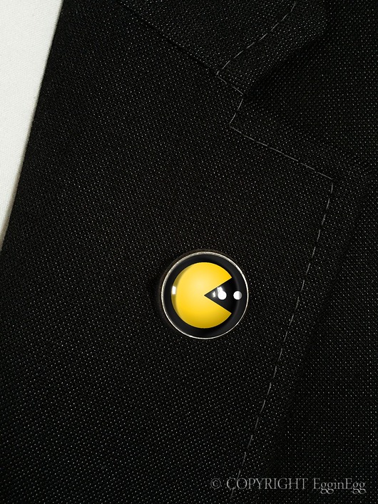 biżuteria męska Pac-man - wpinka do marynarki - 0523