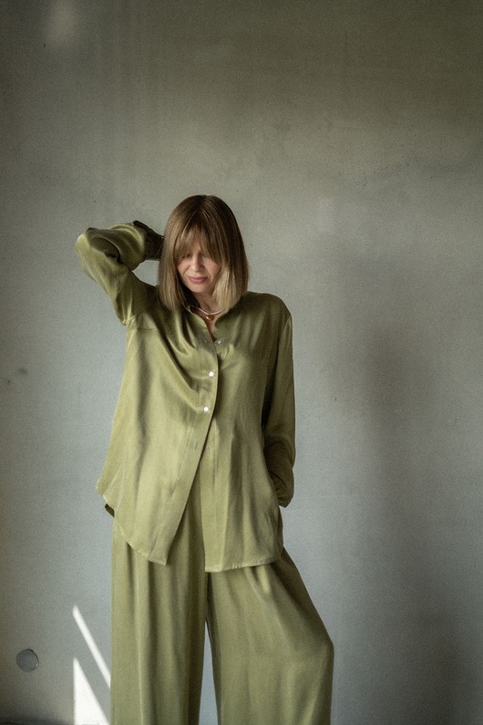 bluzki z długim rękawem damskie Koszula z cupro so elegant one