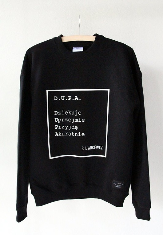 bluzy męskie Bluza unisex z cytatem, Witkacy