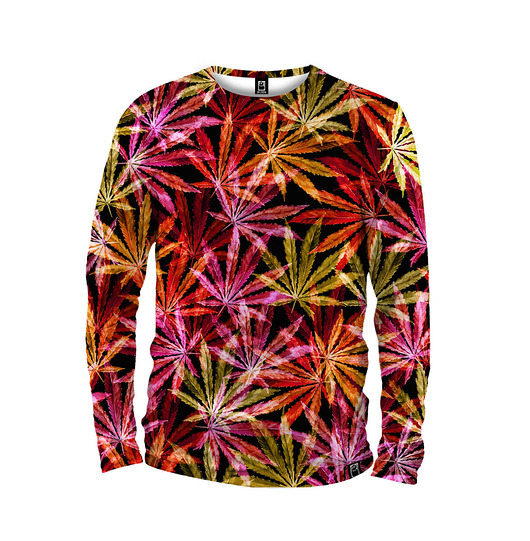bluzy męskie Koszulka Longsleeve Męska DR.CROW Red Hemp