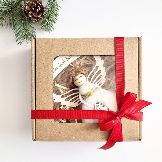 ozdoby choinkowe Aniołek- Zawieszka bombka Świąteczna Na Choinkę - gotowy mały prezent