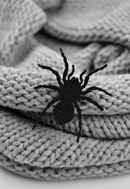 Pająk felt label