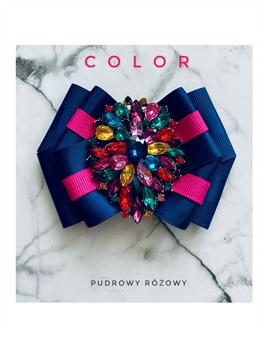 broszki Brosza z kolekcji COLOR  z kolorowym kryształem