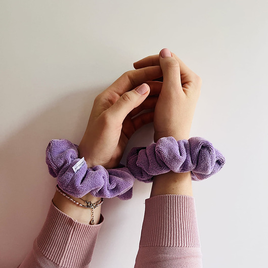 gumki do włosów Opaski kosmetyczne na nadgarstki do mycia twarzy SKIN BANDS Lawenda