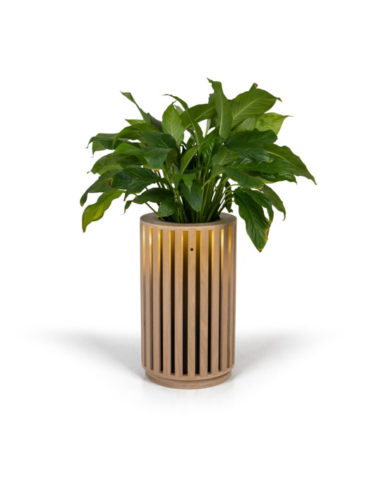 doniczki Podświetlana donica z lameli 48 cm