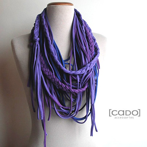 Zamotka naszyjnik dzininowy Braided Violet CADOaccessories