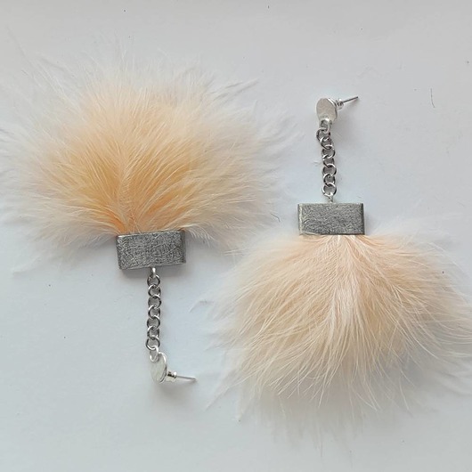 kolczyki z piórami PIÓRKO kolczyki