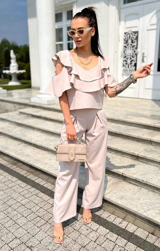 komplety damskie Komplet hiszpanka + spodnie