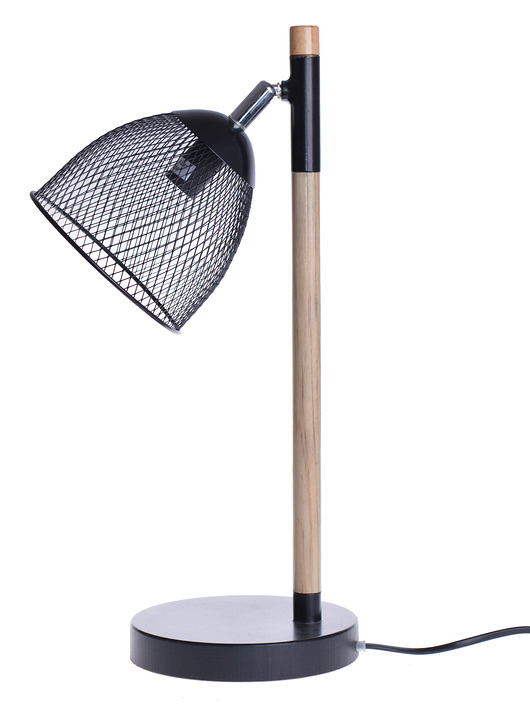 Lampa stołowa ażurowa czarna MIA home