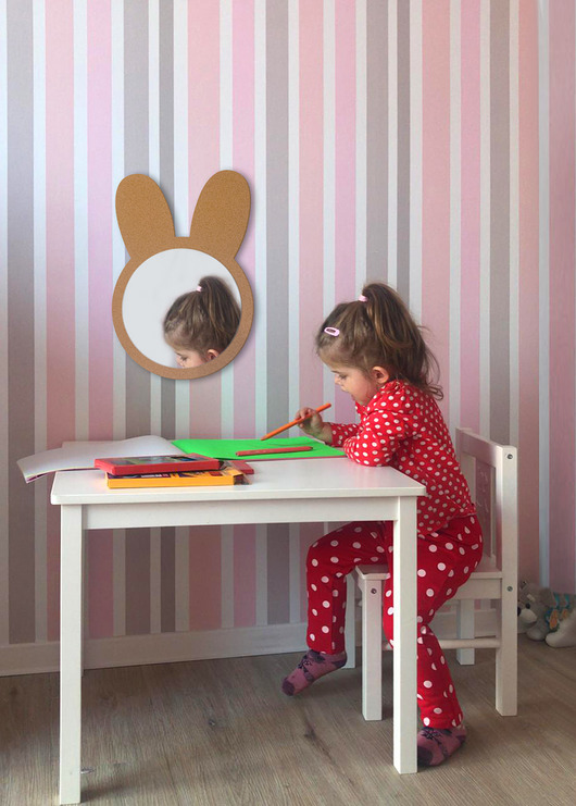 obrazy i plakaty do pokoju dziecięcego Lustro królik