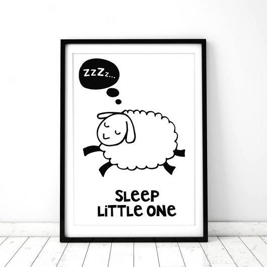 OBRAZEK SLEEP LITTLE ONE A4 PLAKAT Dekoracjan