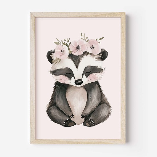 obrazy i plakaty do pokoju dziecięcego Kolekcja leśne zwierzęta nr 4  Plakaty Na Ścianę Dla Dzieci