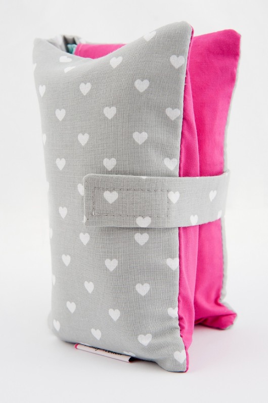 Etui  na pieluchy i chusteczki - serduszka Minky and Cotton