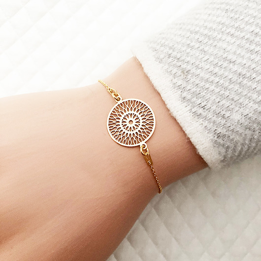 Bransoletka z kółkiem,  bransoletka mandala Anemon Atelier
