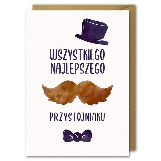 Karnet urodzinowy, Najlepszego Przystojniaku... PaperFlamingo
