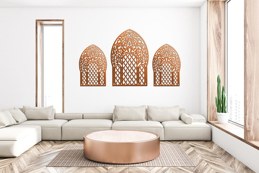 inne DEKORACYJNY PANEL AŻUROWY, OKNO MAROKAŃSKIE, DEKORACJA ŚCIENNA 3D, ORNAMENT, 