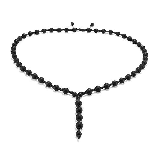Męski Naszyjnik - Black stone kaminskydesign
