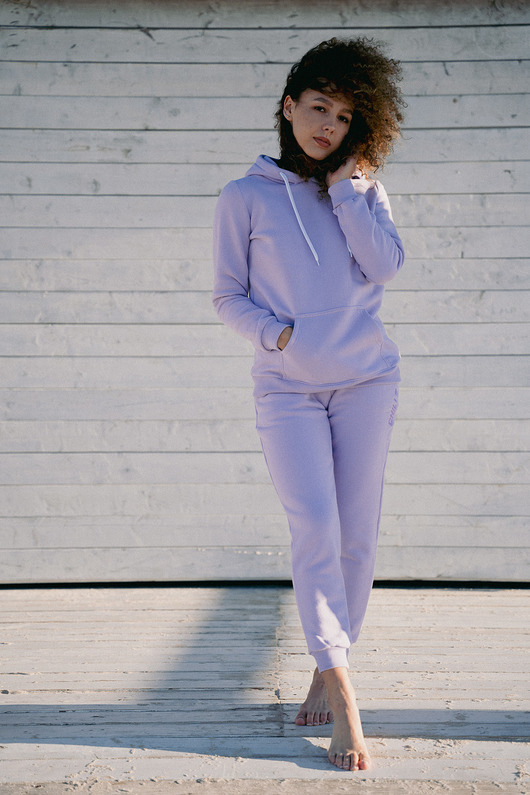 bluza z kapturem damska Chillz bluza z kapturem Basic Liliac