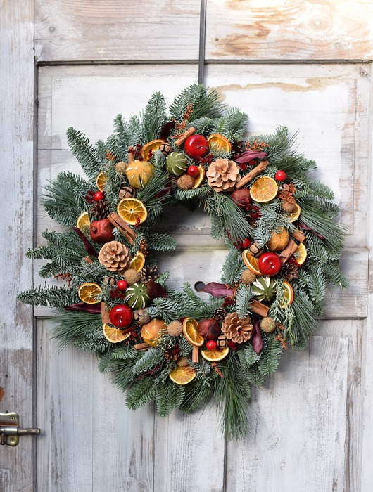 wianki bożonarodzeniowe Świąteczy wianek naturalny