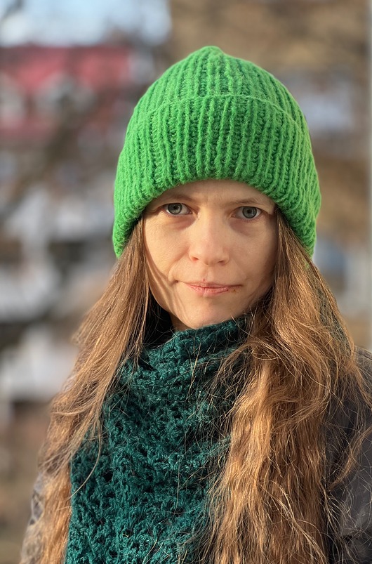 czapki damskie Przejściowa czapka Dimma z alpaki zielona