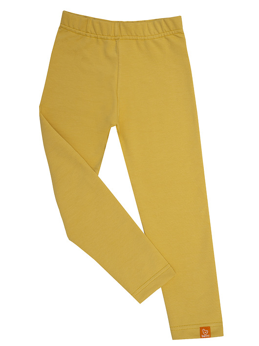 legginsy i getry dla dziewczynki Legginsy dla dziewczynki RAINBOW gładkie - żółte