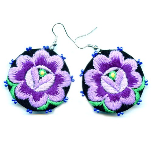 kolczyki Violette ROSA III na ludowo