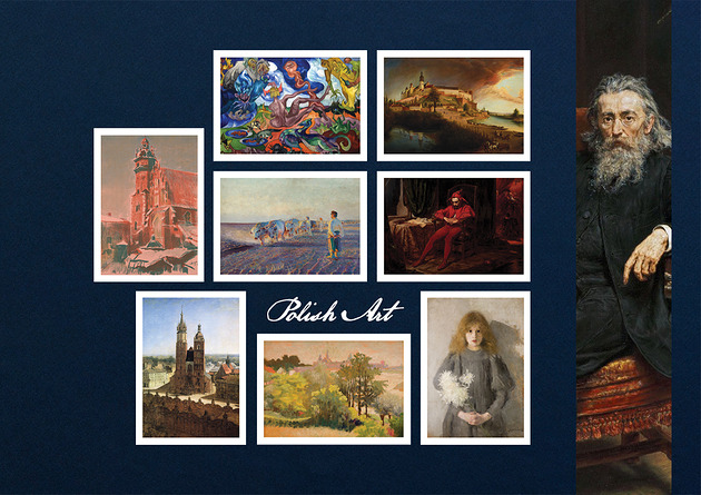 kartki okolicznościowe - wydruki Zestaw Kartek POLISH ART - Set 8 szt