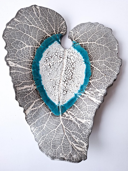 patery i talerze Patera dekoracyjno BIG LEAF- szara