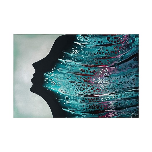 obrazy QUEEN OF THE NIGHT 60x90 Ręcznie malowany Duży obraz Abstrakcja do salonu