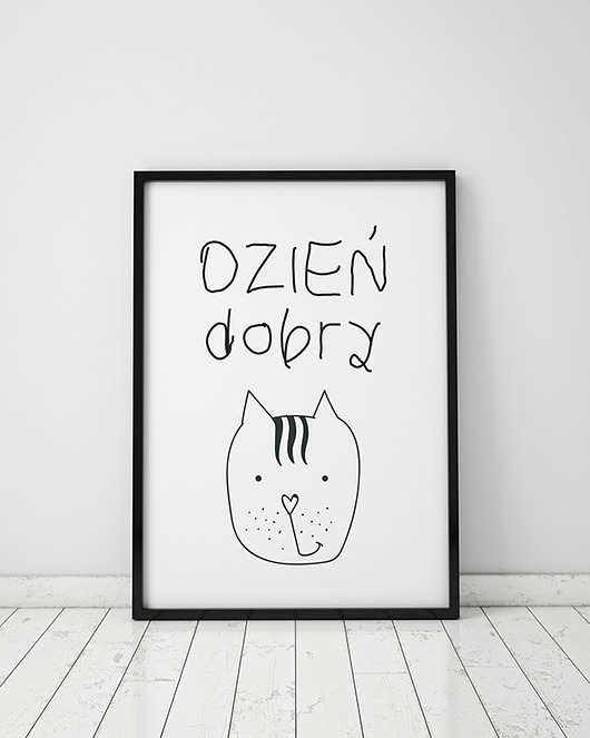 plakaty Plakat. Koteczki, dzień dobry