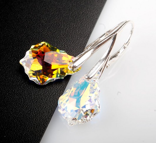 Kolczyki z kryształów Swarovski crystal AB mellody