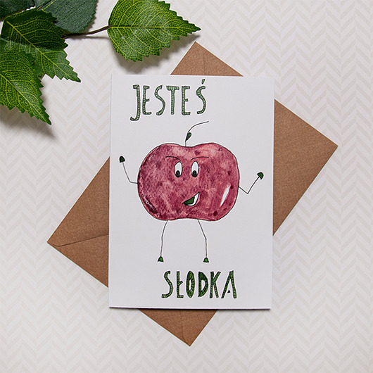 Kartka Jesteś słodka Gosia Sendlewska