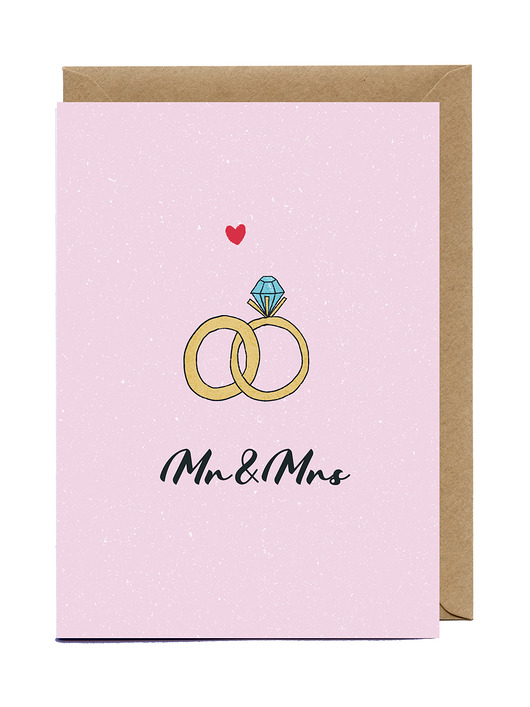 kartki okolicznościowe - wydruki Kartka ślubna Mr&Mrs