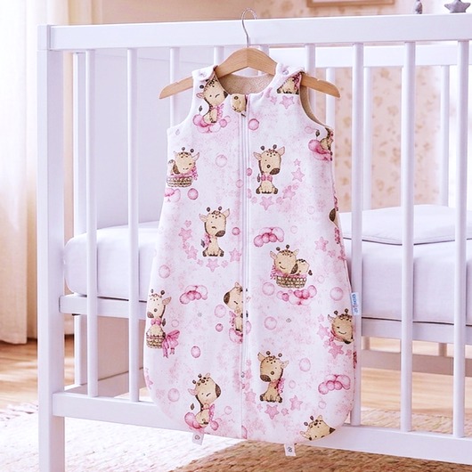 śpiwory i rożki niemowlęce BabyU, Śpiworek Ocieplany Regulacje Podwójny Zamek Bawełna 2.5 TOG 0-18 LOVE