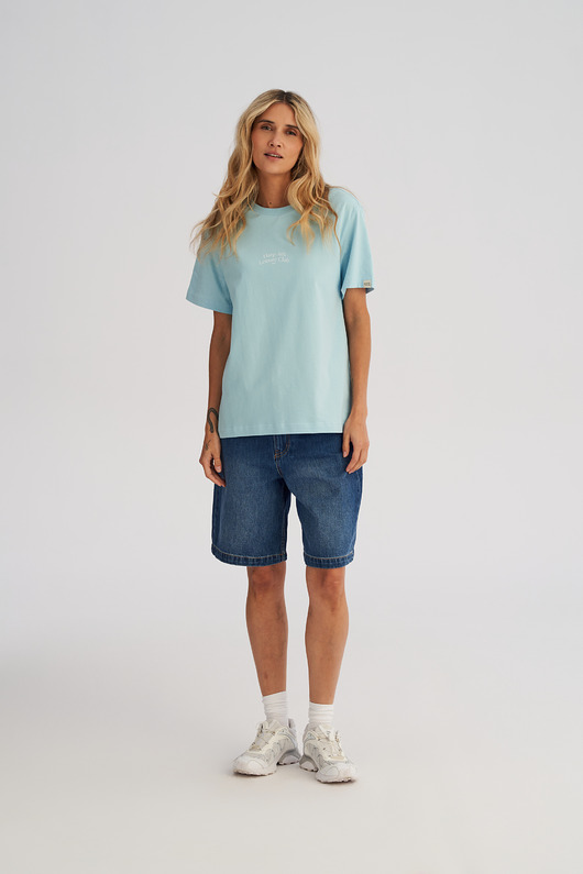 t-shirt damskie Koszulka damska REGULAR Leisure Club niebo