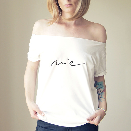 t-shirt damskie Nie Oversize Biały