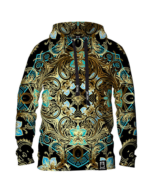 bluzy męskie Męska Bluza z kapturem DR.CROW Golden Damascus