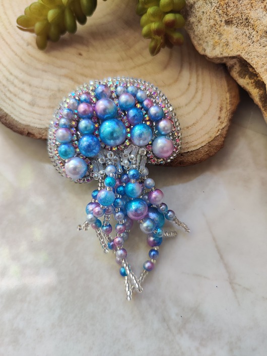 broszki Broszka handmade Meduza