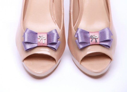 Tripple Bow - Violet - klipsy do butów HowDoILook