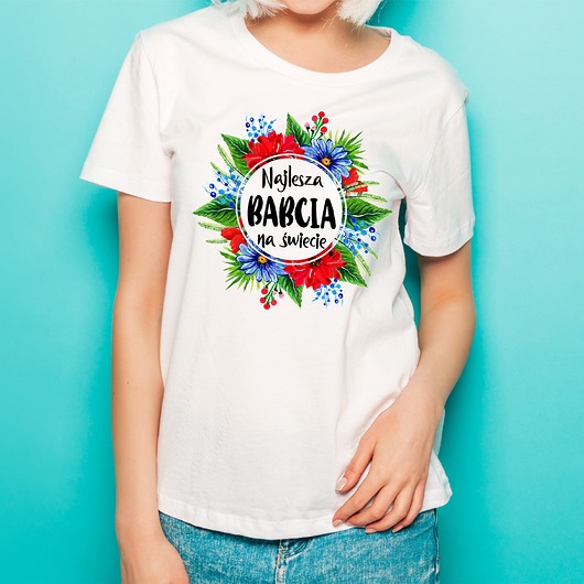 t-shirt damskie Koszulka damska  Najlepsza babcia na świecie