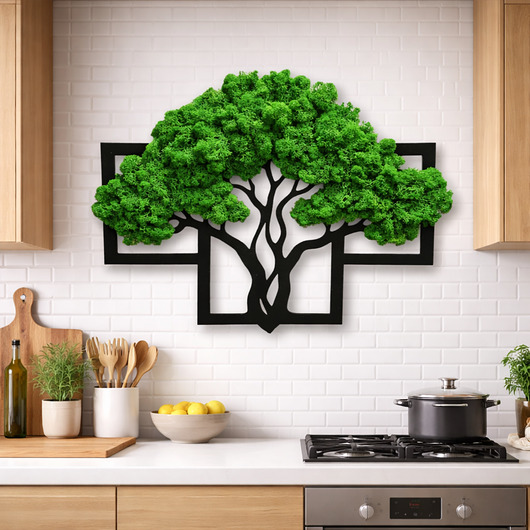 dodatki - różne Obraz mech chrobotek drzewo dekoracja ażurowa