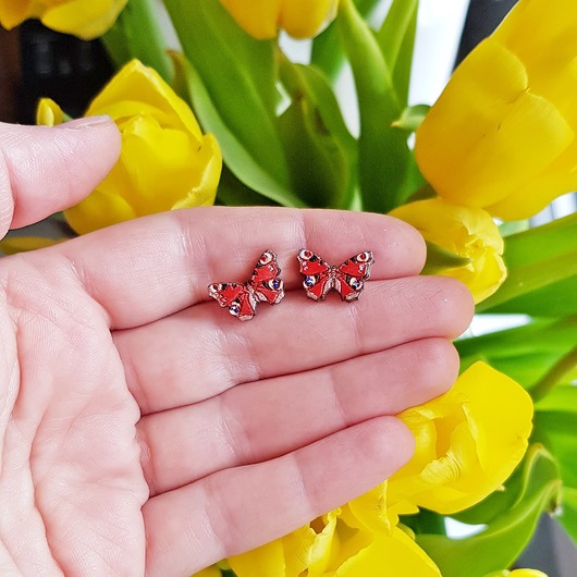 kolczyki drewniane Kolczyki Rusałka Pawik