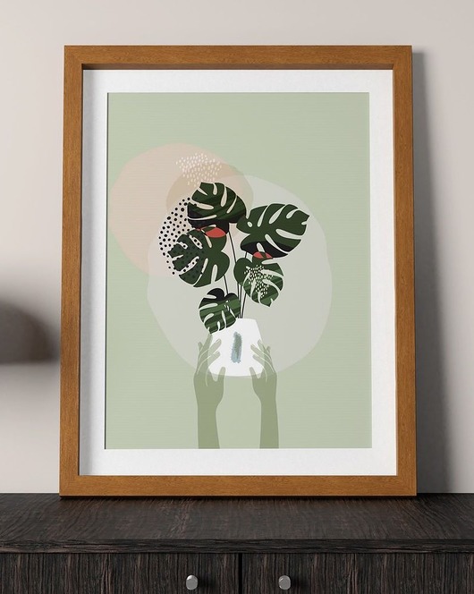 grafiki i ilustracje Plakat monstera 50x70