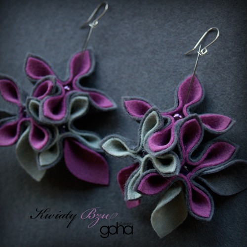 Kwiaty Bzu - Biżuteria Autorska FlowerFelt Design