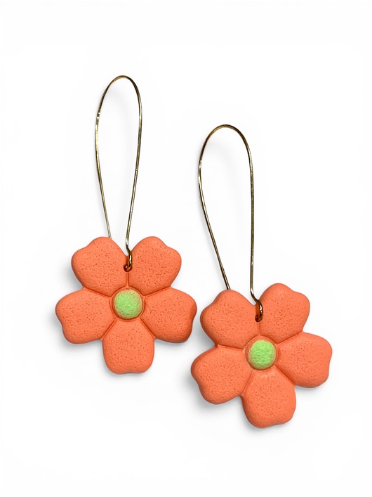 kolczyki z masy plastycznej Kolczyki kwiatowa łąka z gliny polimerowej