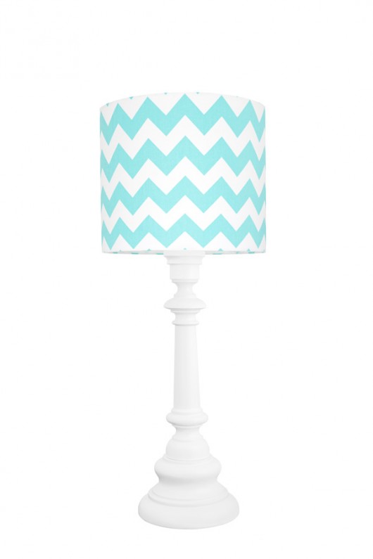 Lampa na stolik okrągła Chevron turkusowy youngDECO
